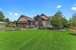 front yard landscape design at niagara home